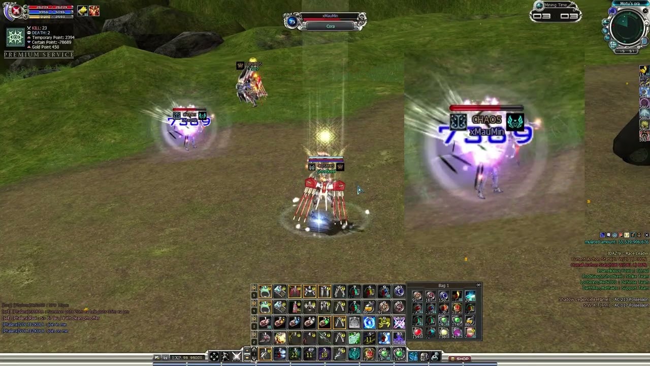 RF Online Playpark - Accretia [Gunner/Desolator] Strike Team Test Damage