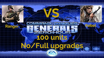 Command & Conquer Generals Zero Hour 100 Rangers VS Rebels