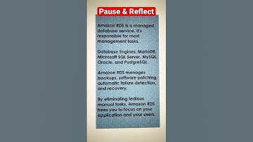 Why use Amazon RDS? #aws #shorts #awscloud #awscertification #awssolutionsarchitect #cloud