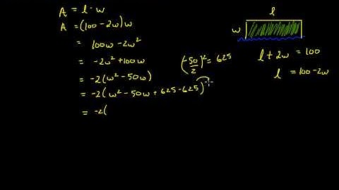 Quadratic Word Problem 3 - Maximizing Area
