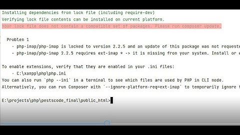 php-imap/php-imap is locked to version 2.2.5 and an update of this package was not requested