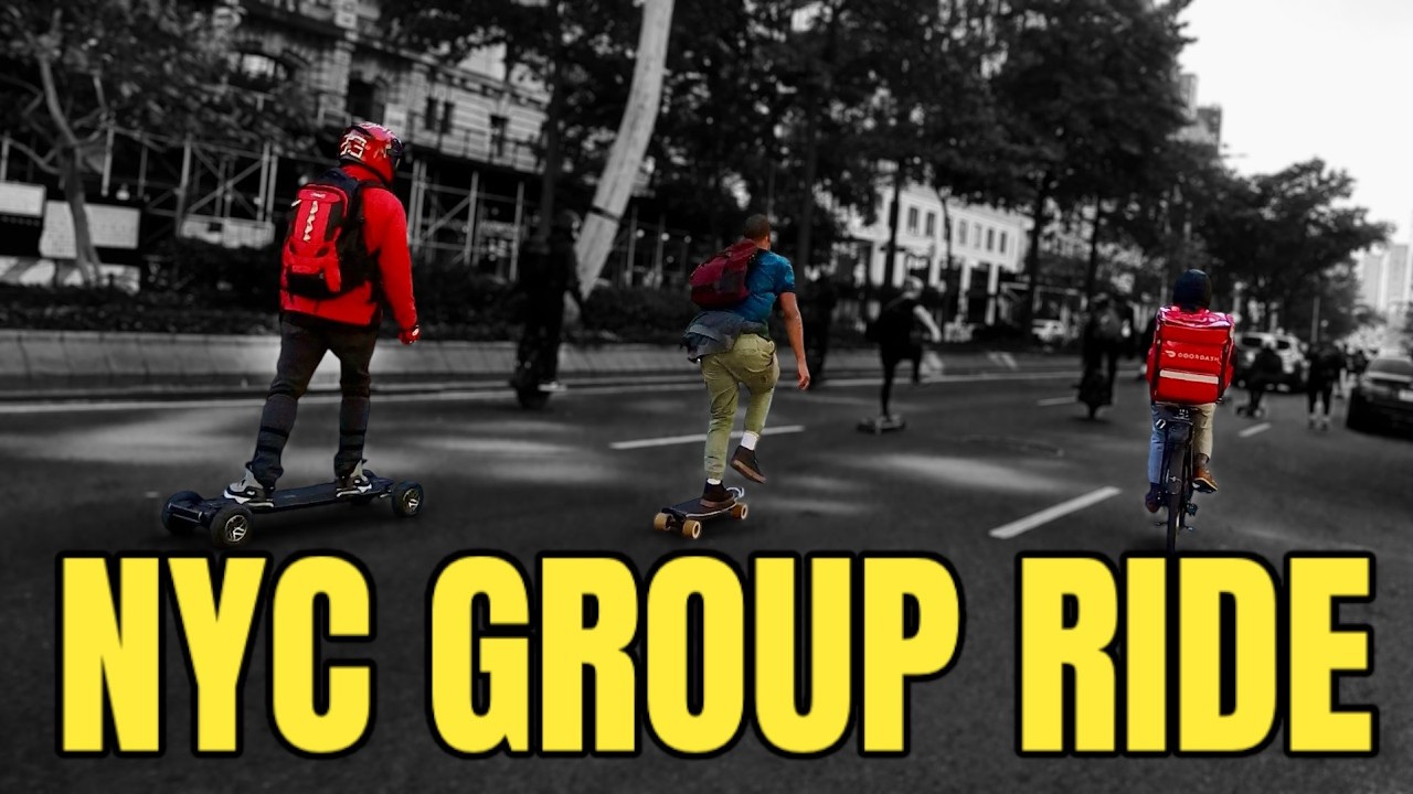 Thrilling Ride at the Broadway Bomb: NYC Streets on Propel Ruckus with 100+ Electric Skateboarders