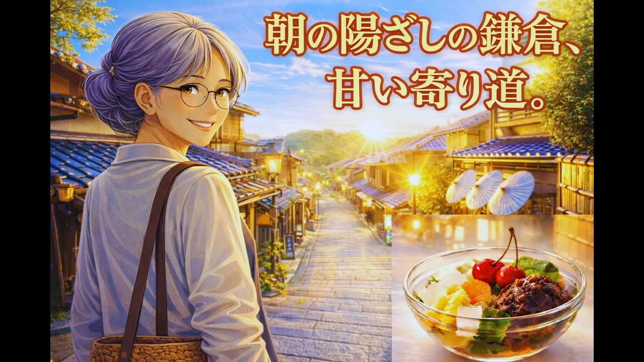 朝の陽ざしと、鎌倉の甘味。