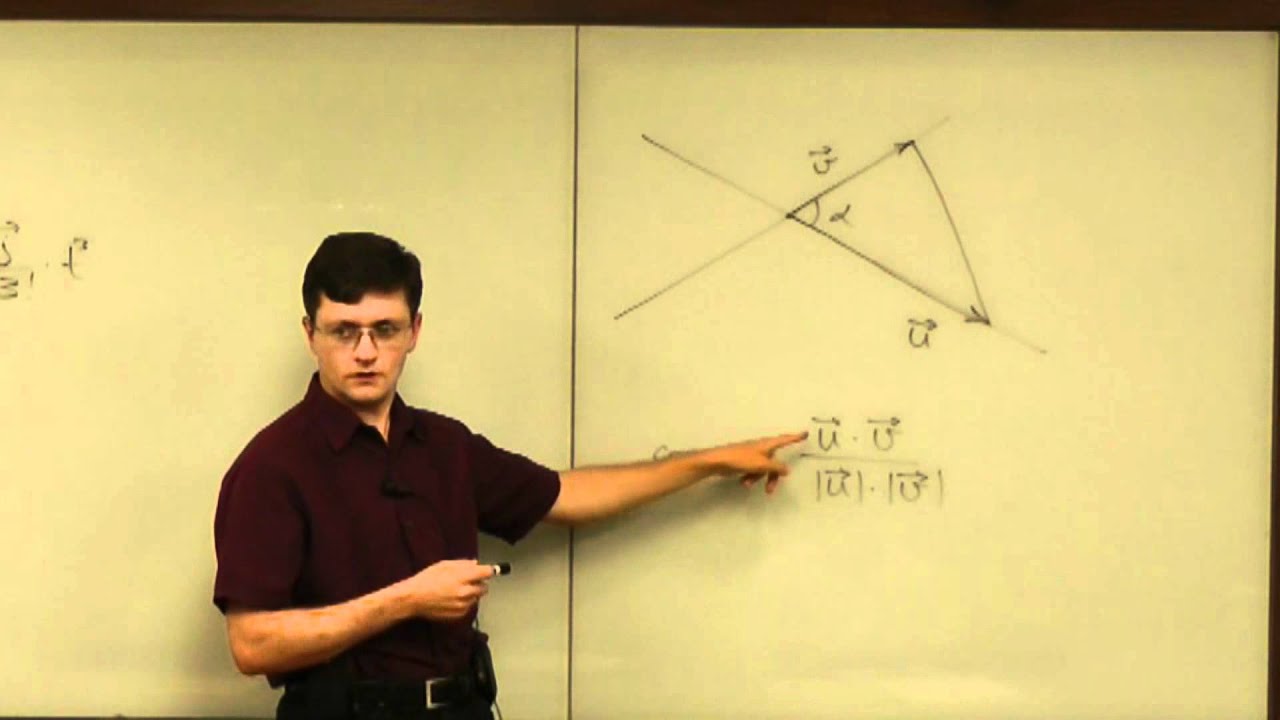 Lecture 2011.06.14 Part 10/10 Two Ways of Computing Angle - YouTube