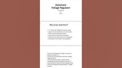 automatic voltage regulator