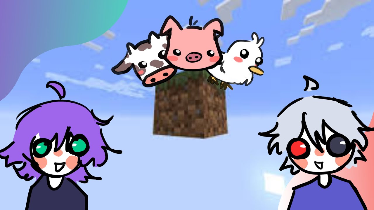 MINECRAFT mas estamos em UM BLOCO com ANIMAIS SELVAGENS 😨😱💀🤓😲