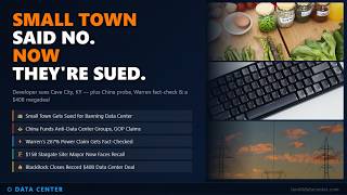 Developer Sues Small Town That Banned a Data Center