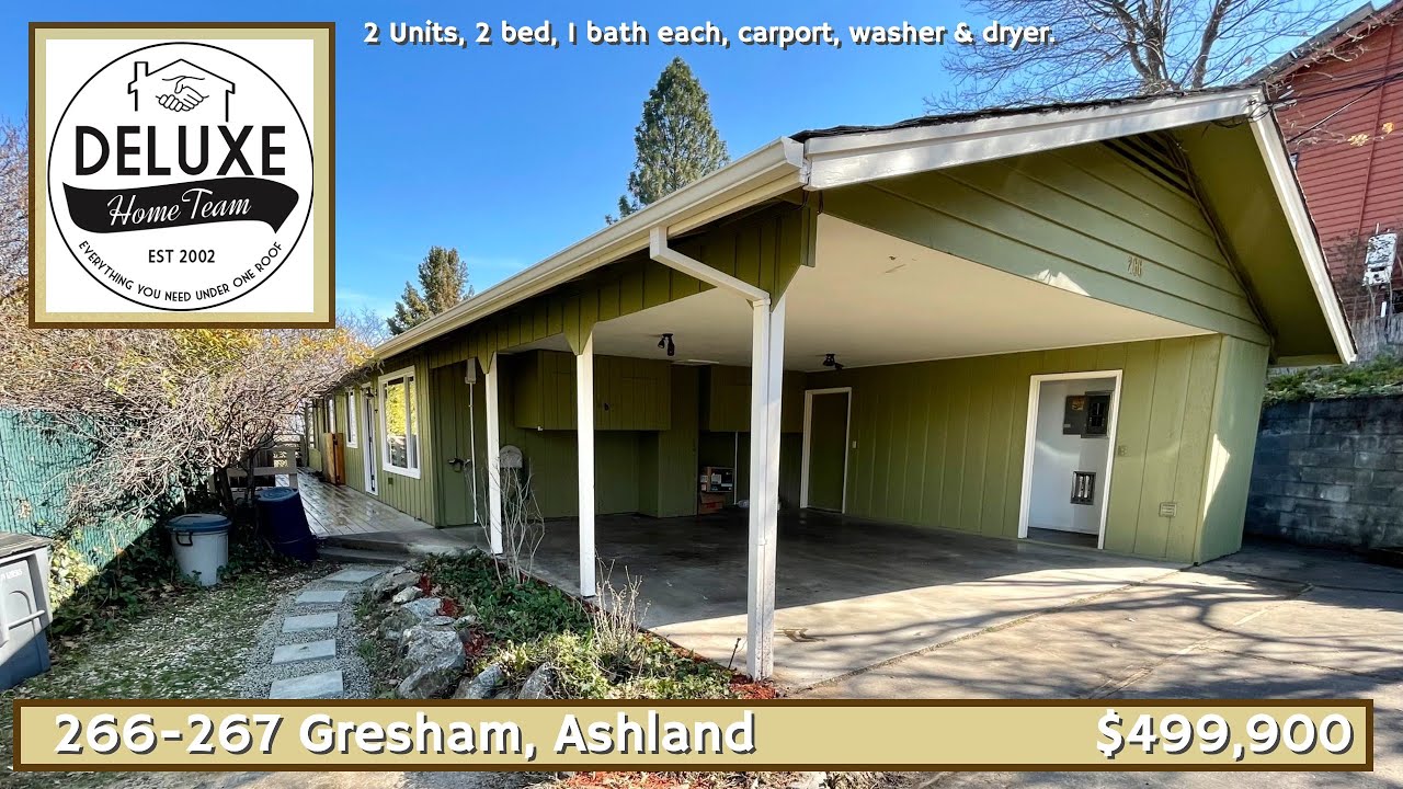 266267 Gresham Dr. Ashland Oregon Southern Oregon Duplex Real