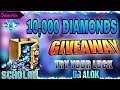 FREE FIRE LIVE I DJ ALOK & 💎10000💎DIAMONDS💎FOR ALL | FOLLOW ON !insta !loco