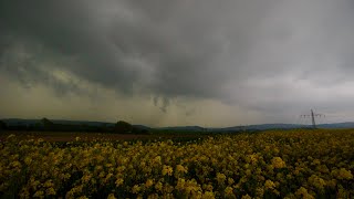 Green Hailstorm near Kall, DE - RAW footage - 2 May 2024
