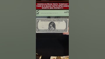 SOMETHING YOU RARELY SEE! A Rare & Valuable 1929 Bank Note Specimen