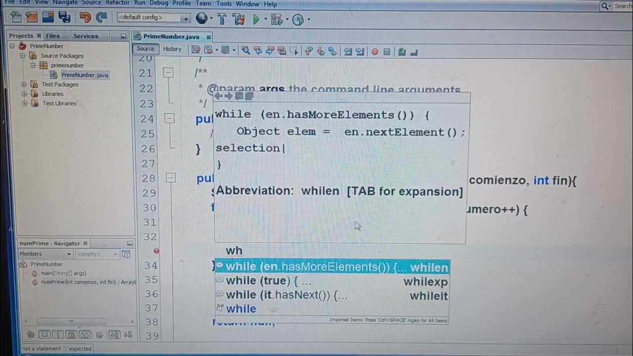 prime number en java netbeans - YouTube