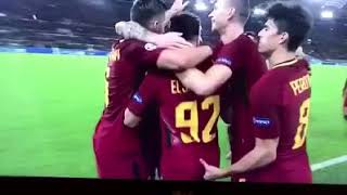 Roma Chelsea Champions League 31.10.2017 Perotti Goal Celebration