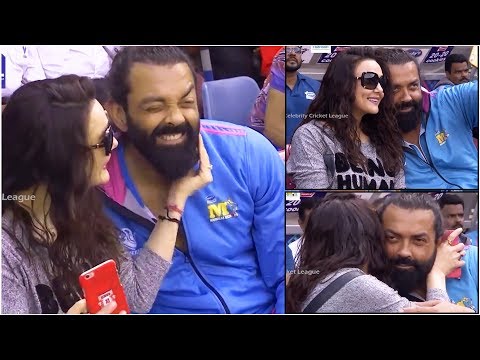 preity-zinta-and-bobby-deol-lovable-moments-at-ccl