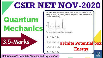 Quantum Mechanics Questions | CSIR NET NOV 2020 | Section-B: 3.5-Marks| Complete Solution| NTA Exam