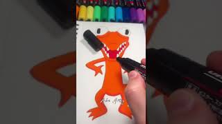 Drawing Blue from Roblox Rainbow Friends with Posca Markers! #drawing , posca markers drawing