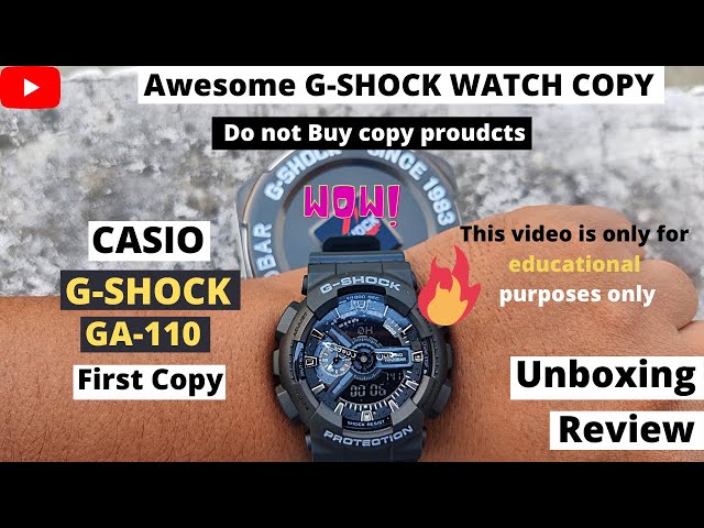 CASIO G shock GA-110 FIRST COPY, G shock copy unboxing and review