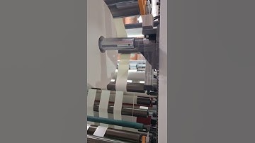 Paper Cup Bottom Roll Slitting Rewinding Machine working in Ecuador