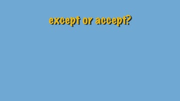 except or accept