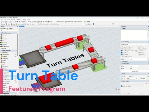 How To Make Turn Table In Flexsim Simulation | Flexsim Simulation Tutorial | Step By Step Modelling