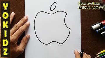 How to draw APPLE LOGO step by step