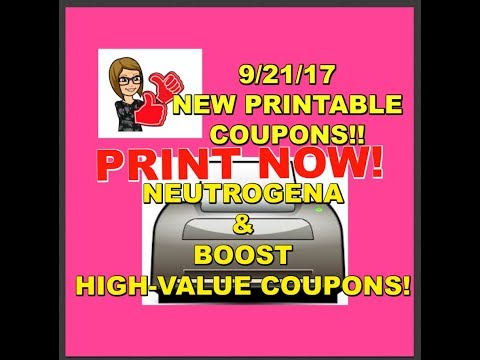 PRINT NOW | 9/21/17:  NEW PRINTABLE COUPONS | NEUTROGENA & BOOST HIGH VALUE!