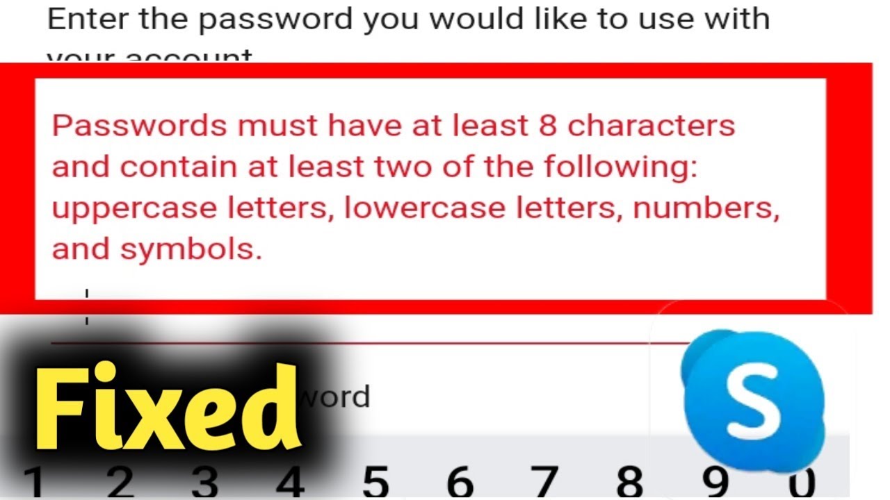 Password 8 characters. Password must contain. Password must contain at least 8 characters. Contain Letters. Must contain an uppercase Letters.