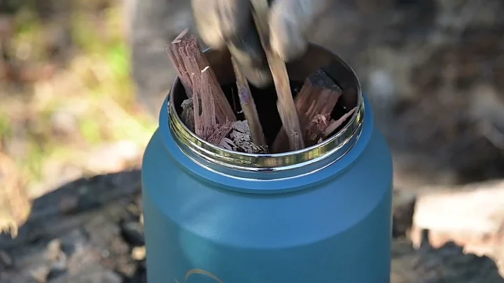 DIY Tabletop Smokeless Fire Pit from a Water Bottle (smokeless wood burning camp stove)