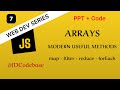 JavaScript Arrays – Modern Useful Methods | Web Development Series | JDCodebase
