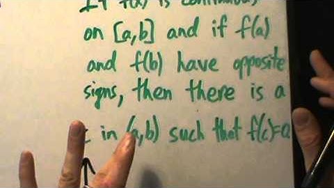 Calculus I - Intermediate Value Theorem - Statement and Explanation