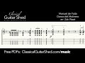 Falla: Danza del Molinero - Free classical guitar sheet music