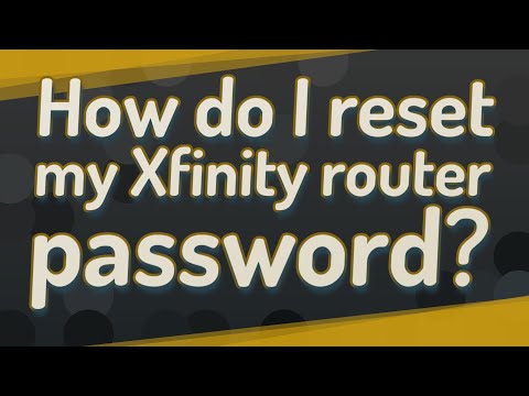 How do I reset my Xfinity router password?