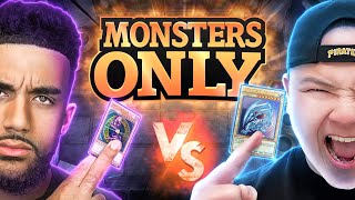 We Dueled Using ONLY MONSTER CARDS!  The Ultimate YuGiOh! Master Duel Deck Building Challenge!