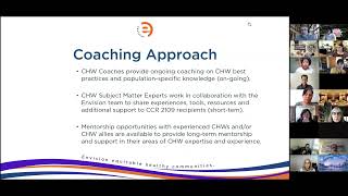 Envision Equity CCR2109 grantee training kick off - Playbook on Advancing CHW Engagement in COVID-19