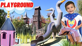 Huge Awesome Park with Big Slides | Best Playground for Kids | Pretend Play | Fun Outdoor Playground