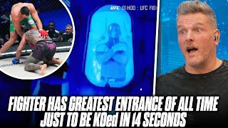 MMA Fighter Had Greatest Entrance Ever, Gets Knocked Out In 14 Seconds... | Pat McAfee Reacts