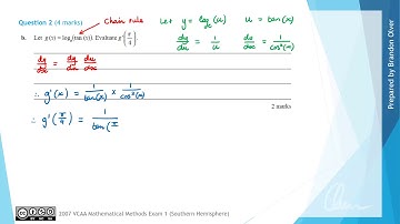 VCAA Mathematical Methods 2007 Exam 1 - Question 2