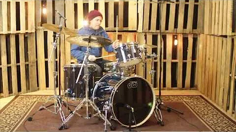 DW Performance Chrome Shadow Drum Set - 22,12,16