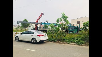 ROBOT ÉP CỌC MÓNG NHÀ DI CHUYỂN TỚI NƠI ÉP CỌC