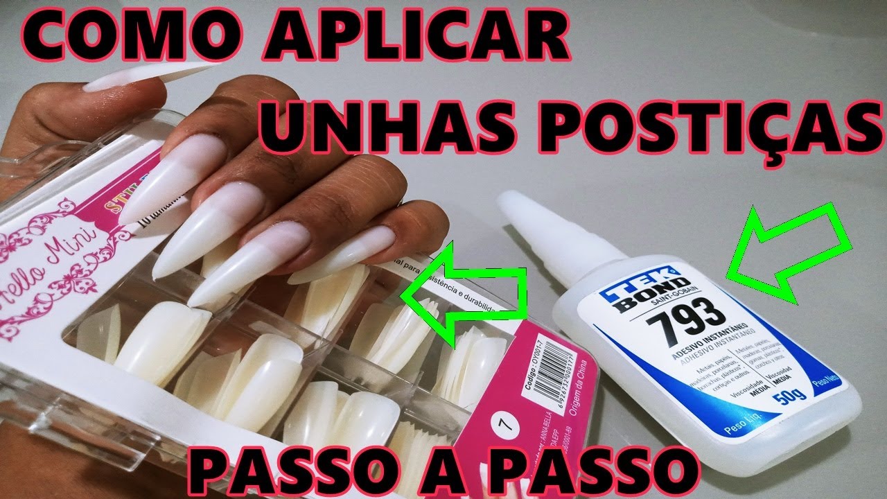 como colocar unhas postiças fácil, qual melhor unha postiça , qual a ...