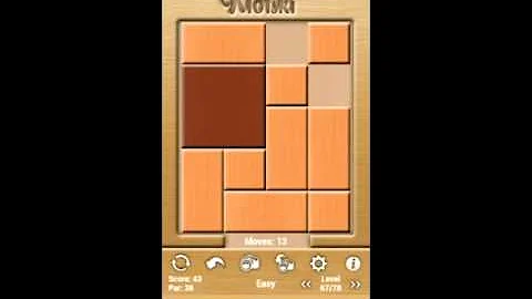 Klotski Easy Level 67 of 78 Par solution