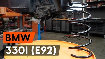 How to change front springs / front coil springs on BMW 330i 3 (E92) [TUTORIAL AUTODOC]