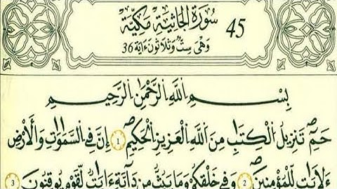 سورة الجاثية رواية قالون عن نافع بالرسم الداني شيخ وليد النائحي (التجويد اليبي)