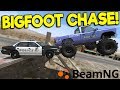 I TRIED TO ESCAPE THE POLICE WITH BIGFOOT! - BeamNG Drive Police Chases