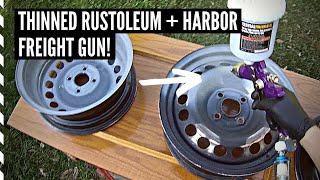 Shooting Rustoleum in a Harbor Freight Paint Gun!