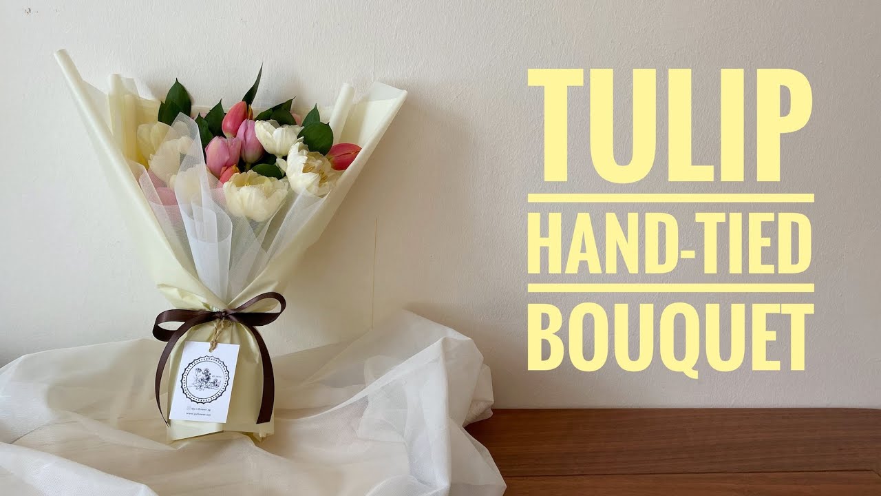Tulip Handtied BouquetㅣMixed Color Bouquetㅣ튤립꽃다발ㅣSimple Arrangement with Tulips YouTube
