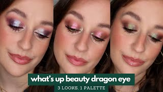 WHATS UP BEAUTY DRAGON EYE // 3 looks, 1 palette 🐉💚