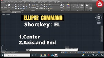 ELLIPSE COMMAND IN AUTOCAD | center | Axis, end | Elliptical Arc |