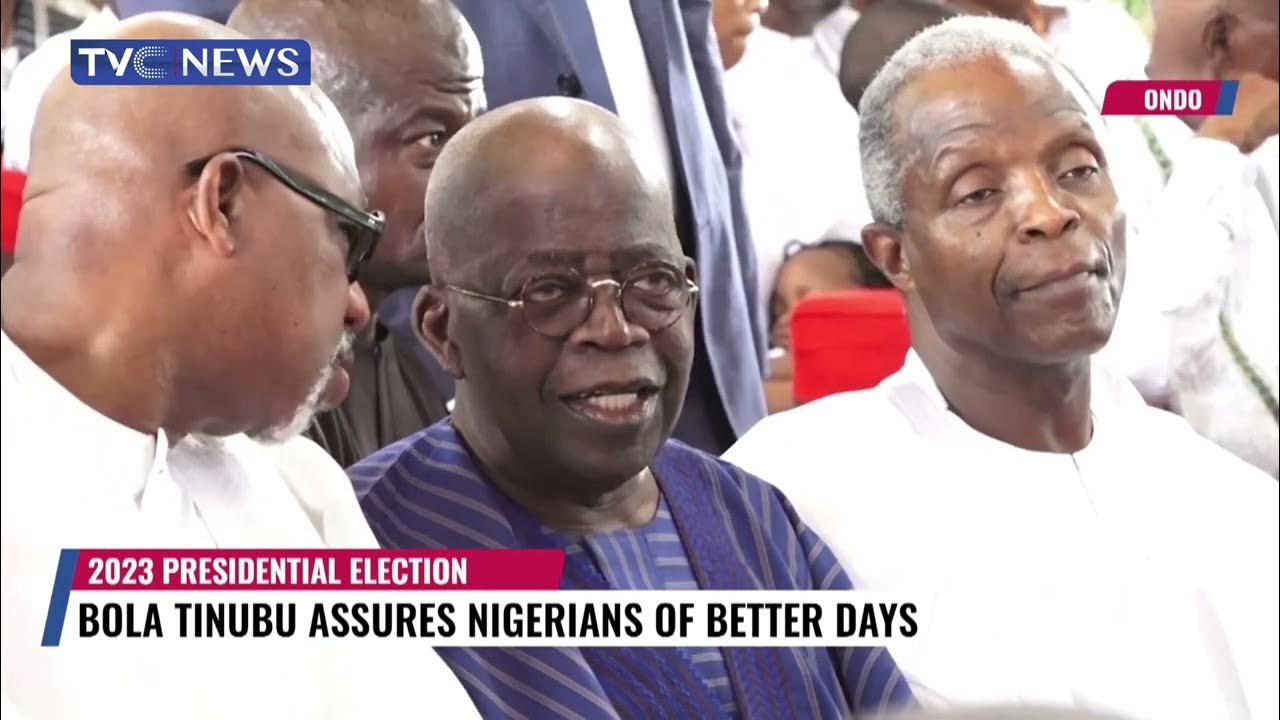 Tinubu Attends Funeral Service of Akeredolu’s Mum, Assures Nigerians of Better Days