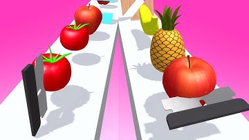 Slicer Runner Game! Very satisfying ASMR slicing video